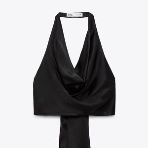 Zara Black Halter Top
